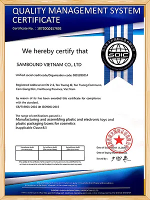 Vietnam ISO9001 quality management system certification