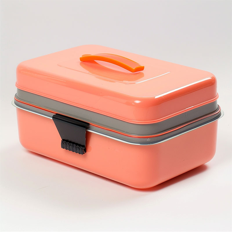 Open mold custom environmental plastic lunch box, can add tropical buckle lunch box