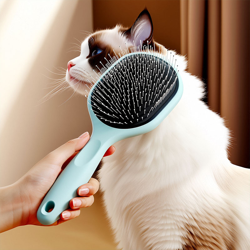 Custom Pet Grooming Brush – Ergonomic Design for Cats & Dogs, Detangles Fur & Reduces Shedding, Durable & Easy to Clean