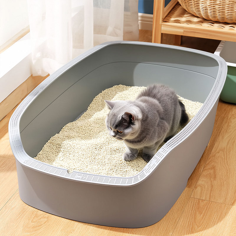 Custom Cat Litter Box – Odor-Proof, Durable & Stylish Design, Easy-Clean Litter Tray for Indoor Cats, Personalized Options Available