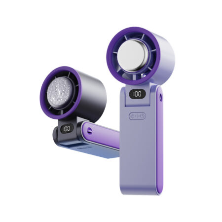 OEM/ODM Turbo High-Speed Portable Handheld Fan | 100-Speed Digital Display Cooling Fan | Foldable & USB Rechargeable | Wholesale Custom Service