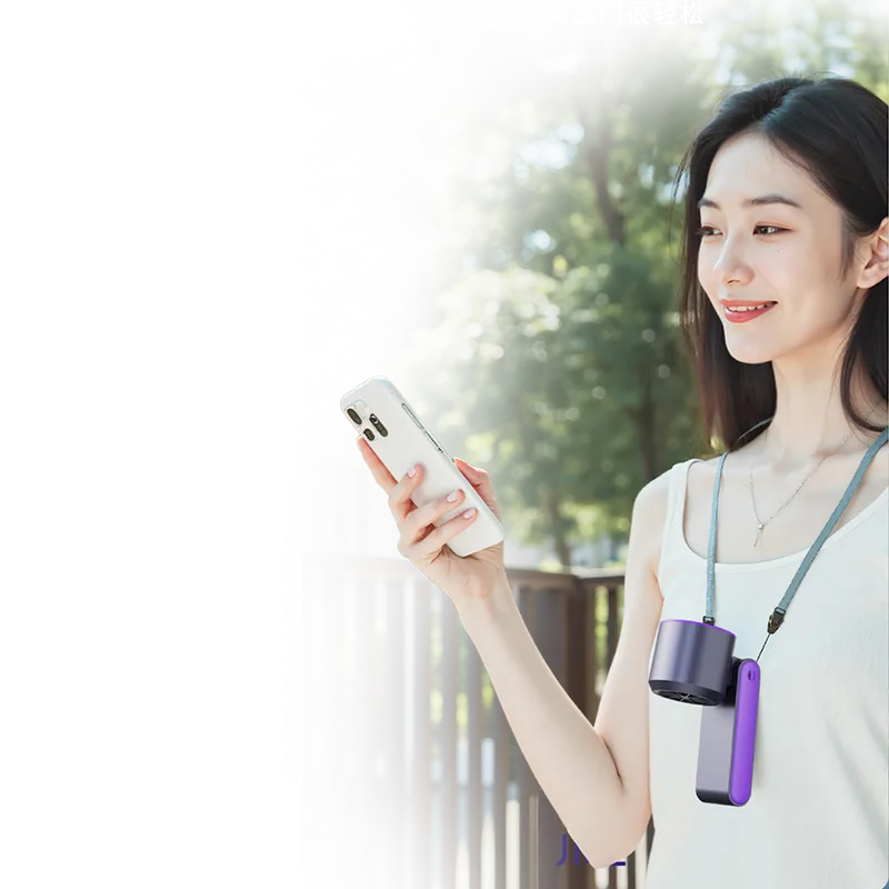 Compact & Lightweight – 219g with Neck Strap, Stay Cool Anywhere On the Go