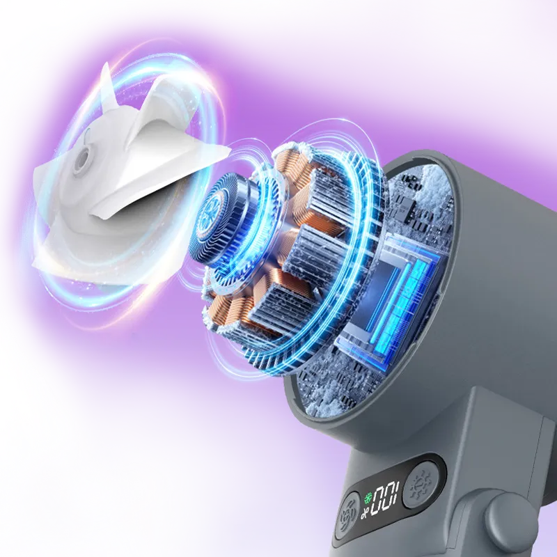 High-Speed Brushless Motor with Turbo Fan — Strong Wind, Low Noise
