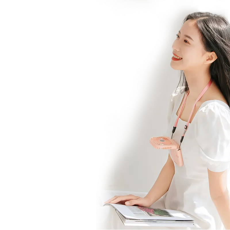 3-in-1 Design: Neck-Hanging / Handheld / Desktop