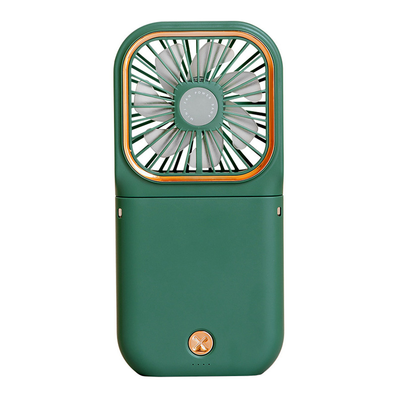 OEM/ODM Foldable Neck Fan with Hidden Phone Stand, 3000mAh Power Bank, 3-in-1 Wearable Handheld Desktop Use – Custom Logo, Color, and Casing Available