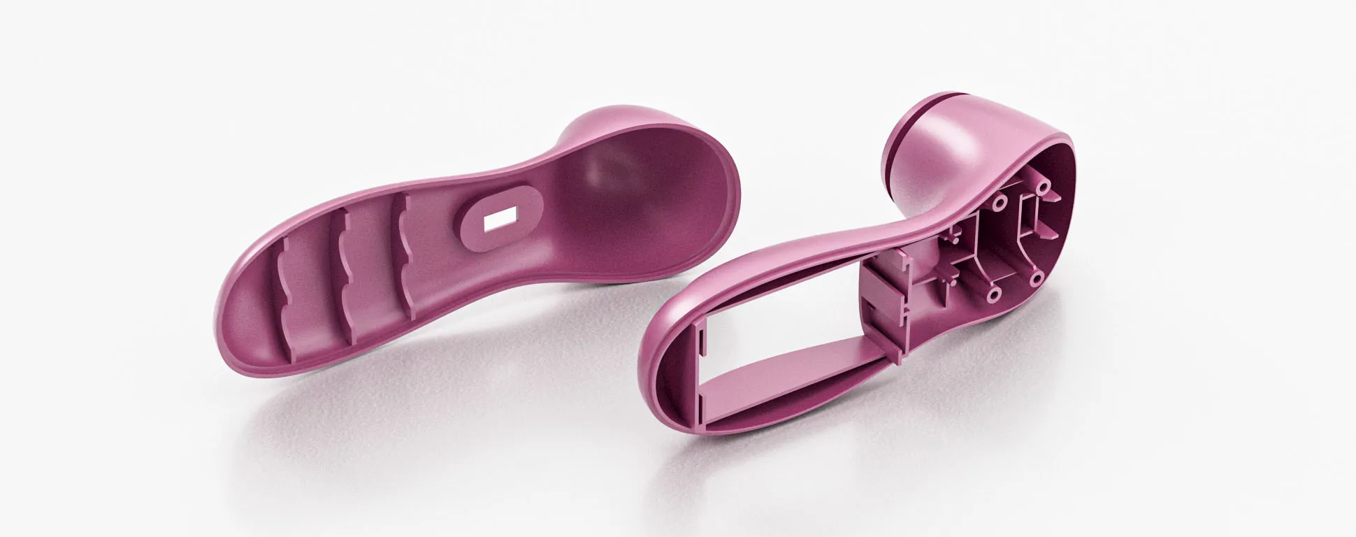 Handheld Beauty Device Injection Molded Housing Rendering